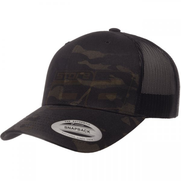 Flexfit Multicam Retro Trucker Snapback Cap - Multicam Black