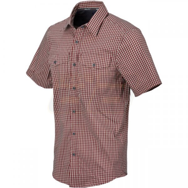 Helikon Covert Concealed Carry Short Sleeve Shirt - Dirt Red Checkered - 3XL