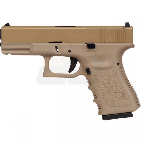 WE G19 MOS Gas Blow Back Pistol - Tan