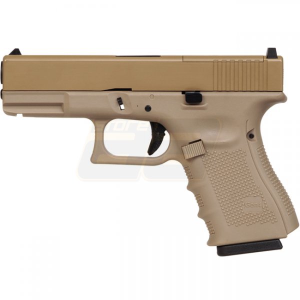 WE G19 MOS Gen.4 Gas Blow Back Pistol - Tan