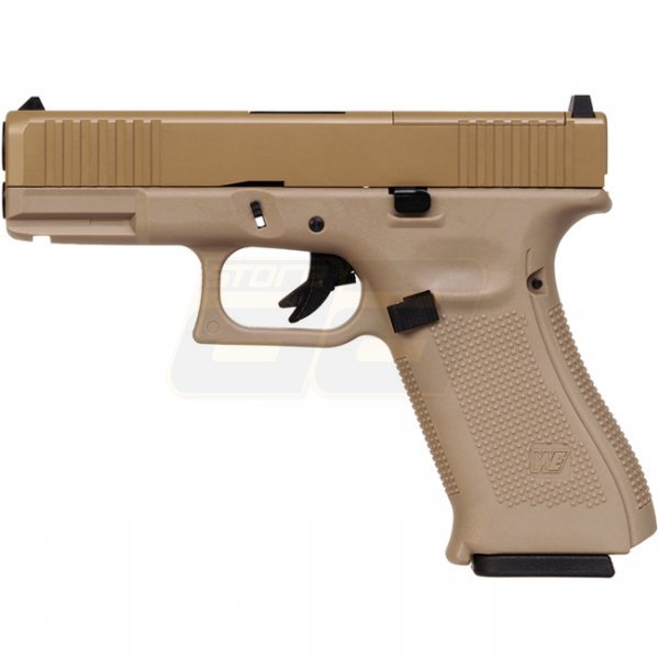 WE G19X MOS Gas Blow Back Pistol - Tan