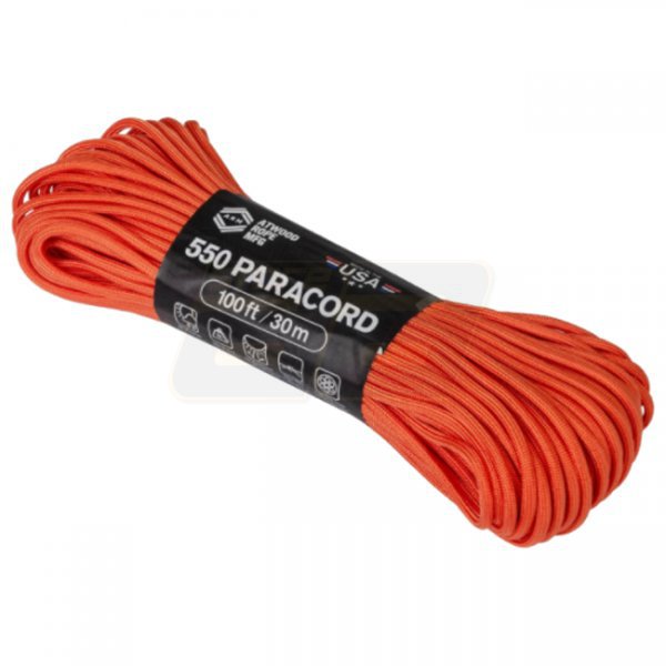 Atwood Rope 550 Paracord 100ft - Burnt Orange