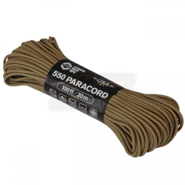 Atwood Rope 550 Paracord 100ft - Coyote