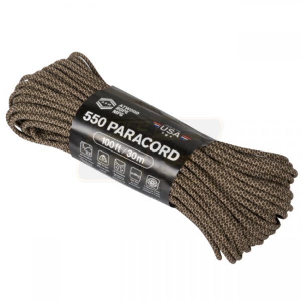 Atwood Rope 550 Paracord 100ft - Hyena