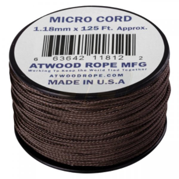 Atwood Rope Micro Cord 125ft - Brown