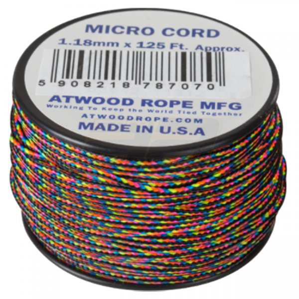 Atwood Rope Micro Cord 125ft - Dark Stripes