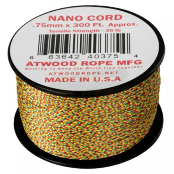 Atwood Rope Nano Cord 300ft - Jamaican Me Crazy