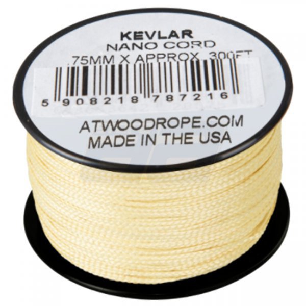 Atwood Rope Nano Kevlar Cord 0.75mm 300ft - Yellow