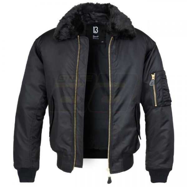 Brandit MA2 Jacket Fur Collar - Black - XL