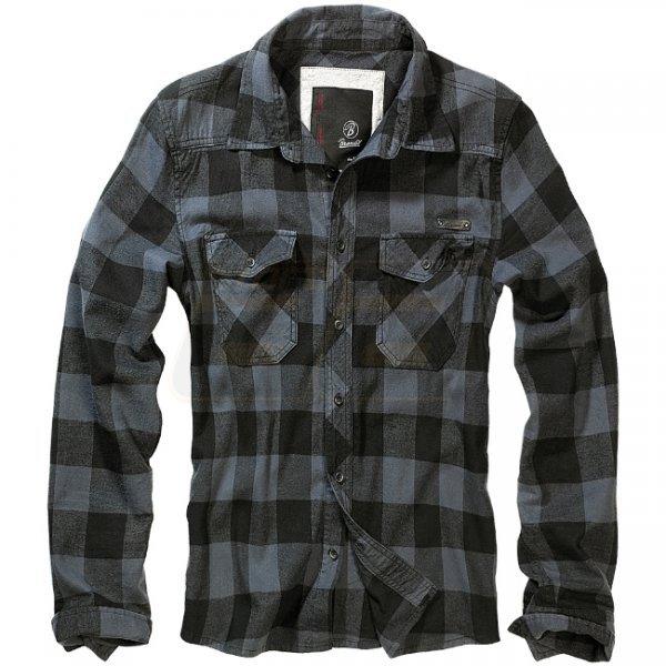 Brandit Checkshirt - Black / Grey - S
