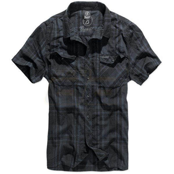 Brandit Roadstar Shirt Shortsleeve - Black / Blue - L