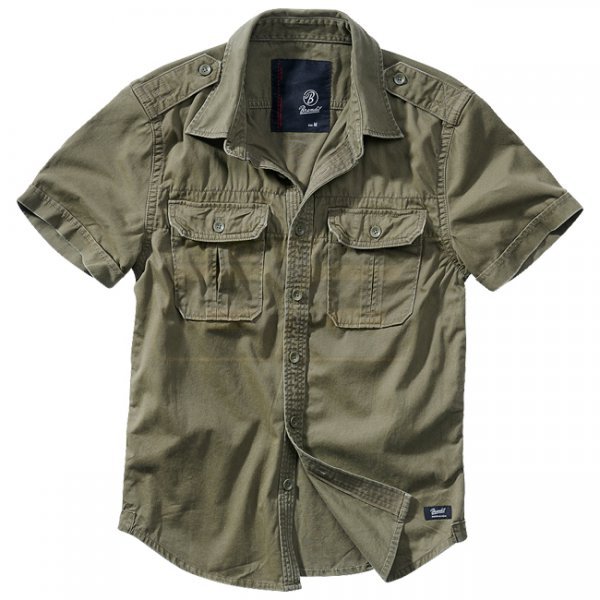 Brandit Vintage Shirt Shortsleeve - Olive - 3XL