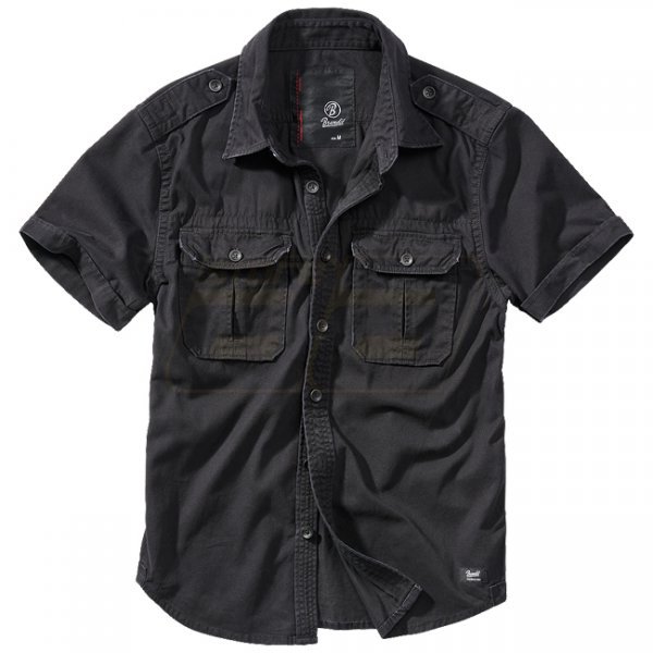 Brandit Vintage Shirt Shortsleeve - Black - 7XL