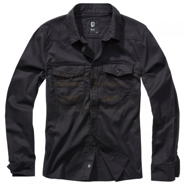 Brandit Flanellshirt - Black - S