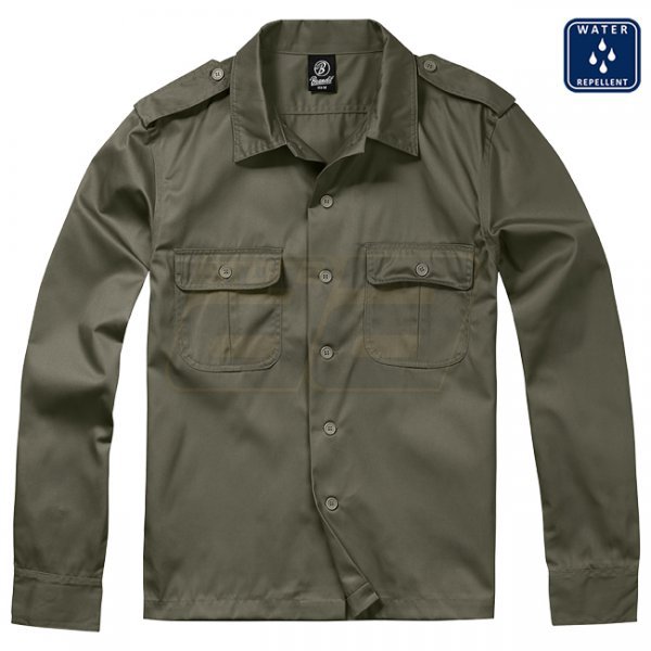 Brandit US Shirt Longsleeve - Olive - 2XL