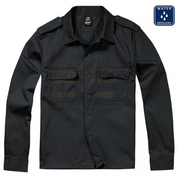 Brandit US Shirt Longsleeve - Black - 3XL