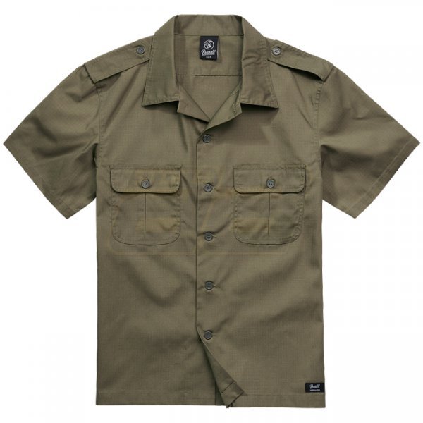 Brandit US Shirt Ripstop Shortsleeve - Olive - 2XL