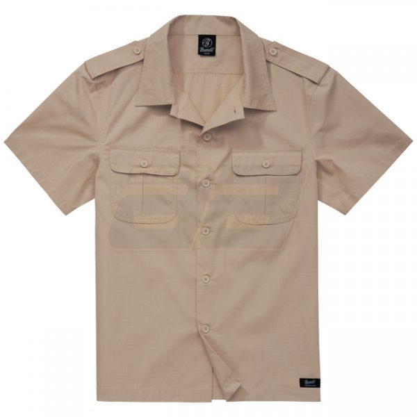 Brandit US Shirt Ripstop Shortsleeve - Beige - 3XL