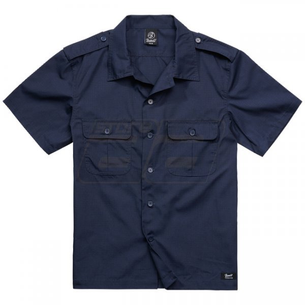 Brandit US Shirt Ripstop Shortsleeve - Navy - L