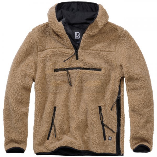 Brandit Teddyfleece Worker Pullover - Camel - S