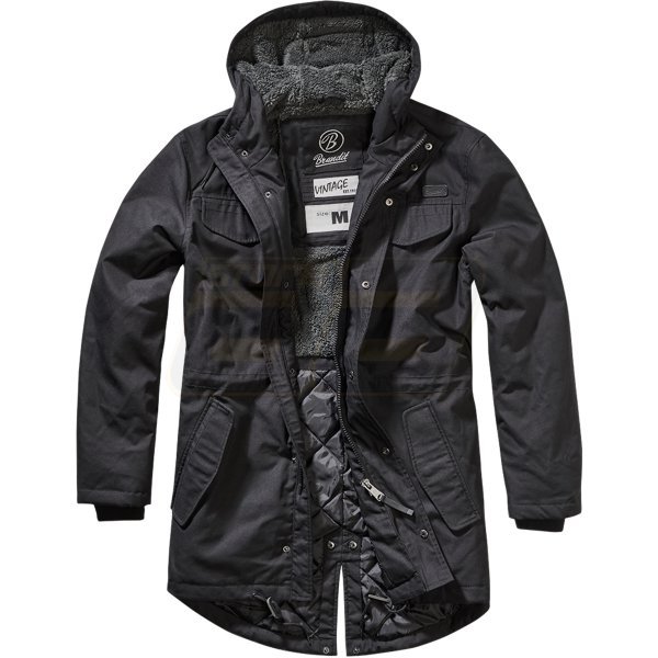 Brandit Marsh Lake Teddyparka - Black - L