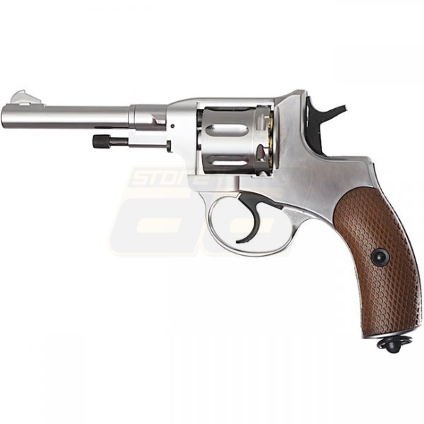 WinGun M1895 Nagant Full Metal CO2 Revolver - Silver
