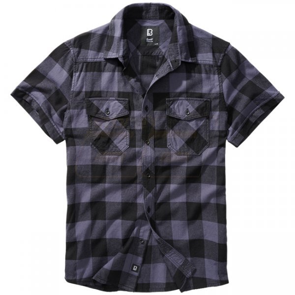 Brandit Checkshirt Halfsleeve - Black / Grey - S