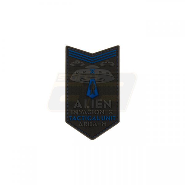 JTG Alien Invasion Tactical Unit Rubber Patch - Blue