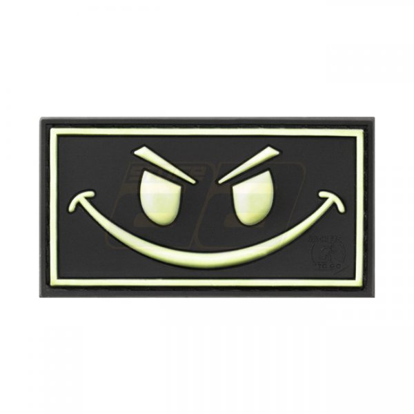 JTG Evil Smile Rubber Patch - Glow in the Dark