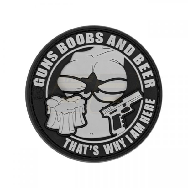 JTG Guns Boobs and Beer Rubber Patch - Color