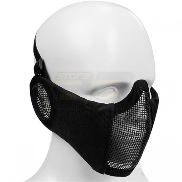 WoSport Mk.II Steel Half Face Mask - Black