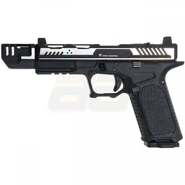 EMG Strike Industries ARK-17 Comp Gas Blow Back Pistol - Black / Silver