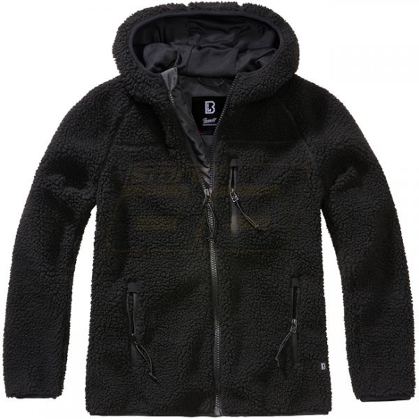 Brandit Ladies Teddyfleecejacket Hood - Black - L