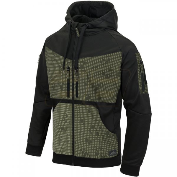 Helikon Rogue Tactical Hoodie FullZip - Black / Desert Night Camo - L