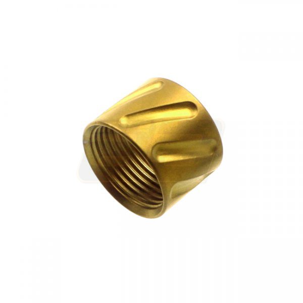 5KU Diagonals Knurled Thread Protector 14mm CCW - Gold