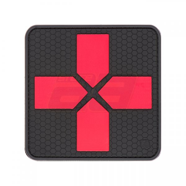 JTG Big Red Cross Medic Rubber Patch - Blackmedic