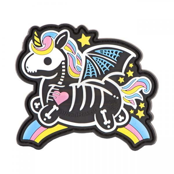 JTG Skeleton Unicorn Rubber Patch - Color