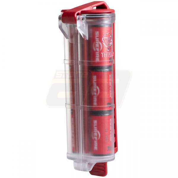 THYRM CellVault XL Battery Storage - Clear & Red