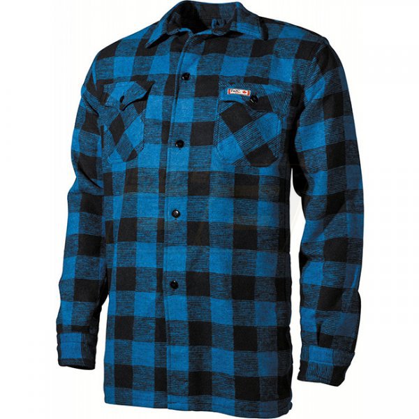 FoxOutdoor Lumberjack Shirt - Blue & Black Plaid - S
