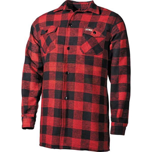 FoxOutdoor Lumberjack Shirt - Red & Black Plaid - 3XL