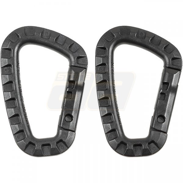 MFH Carabiner Plastic 85 mm 2 pcs - Black