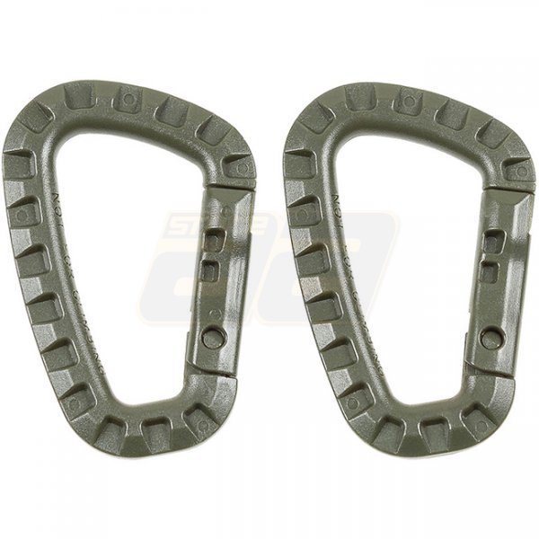 MFH Carabiner Plastic 85 mm 2 pcs - Olive