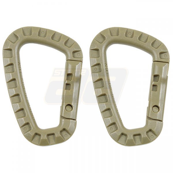 MFH Carabiner Plastic 85 mm 2 pcs - Coyote