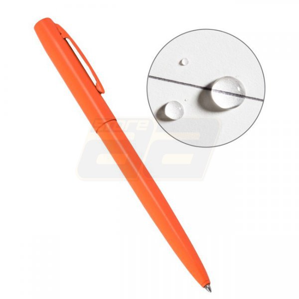 Rite in the Rain All-Weather Metal Clicker Pen Black Ink - Orange