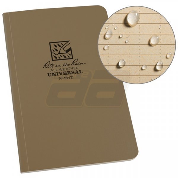 Rite in the Rain Soft Cover Side-Bound Book 4.25 x 7.25 - Tan