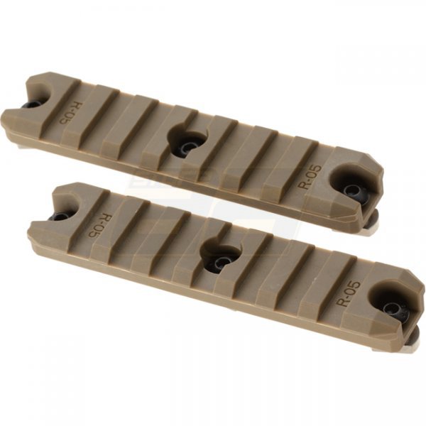 Ares 3.5 Inch M-LOK Plastic Rail 2-Pack - Dark Earth