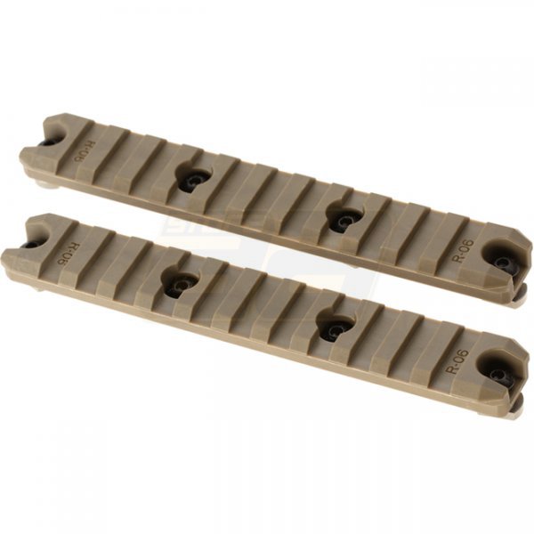 Ares 5 Inch M-LOK Plastic Rail 2-Pack - Dark Earth