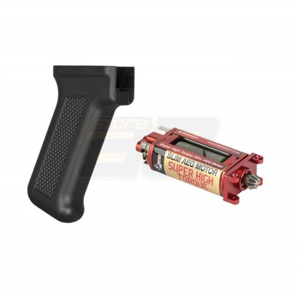 Ares Super High Torque Slim Motor & AK Slim Pistol Grip - Black