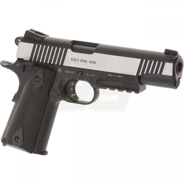 Colt 1911 Rail Co2 Blow Back Pistol - Dual Tone