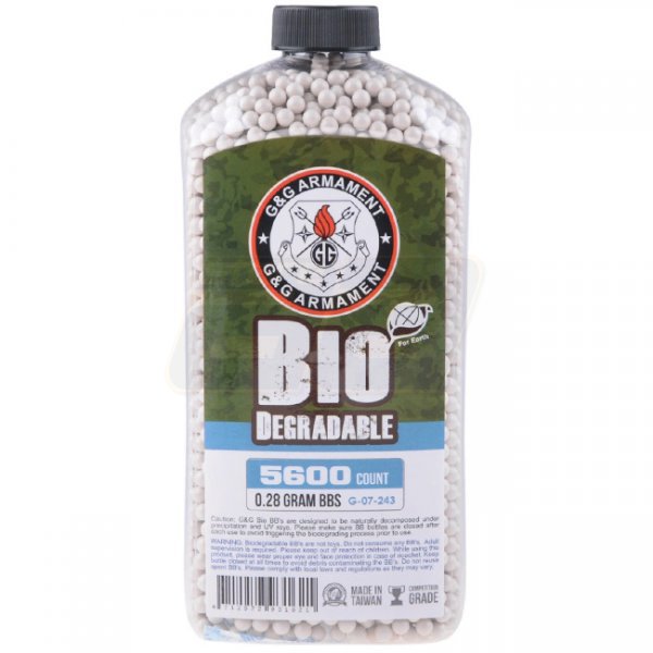 G&G 0.28g Bio Precision BBs 5600rds - White